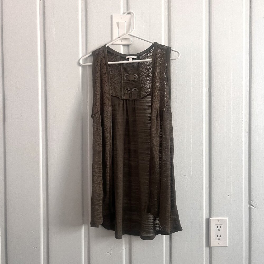 maurices womens' vest M (Olive - NWOT)